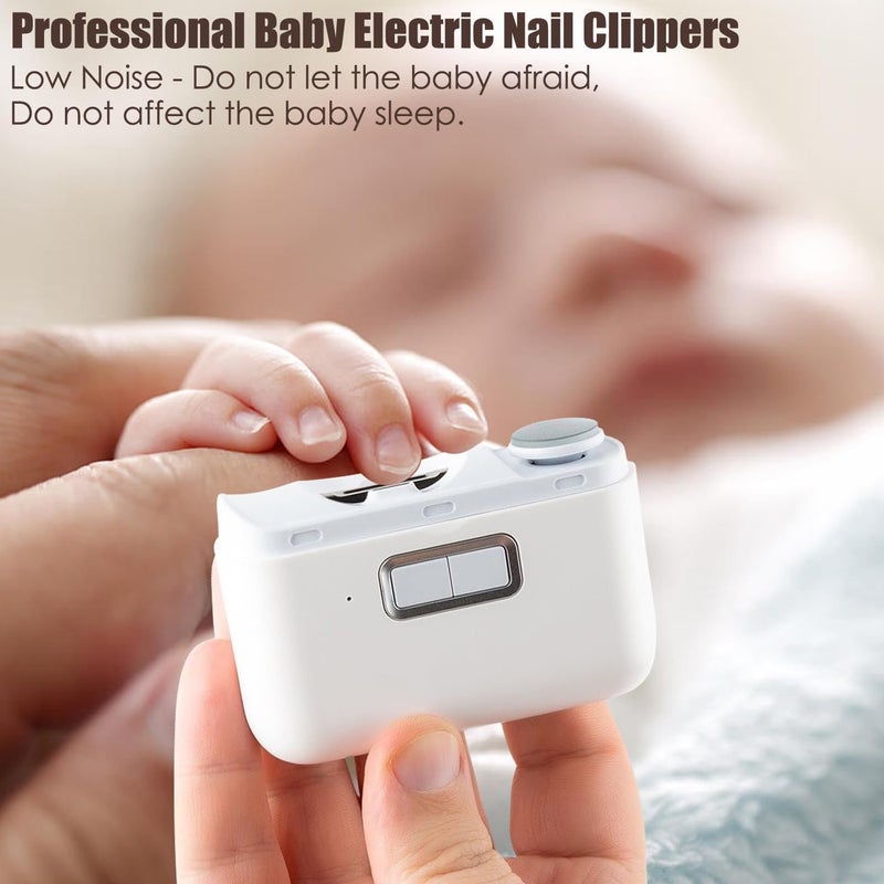 Bangzi Automatic Nail Clipper with Nail File, Electric Baby Nail Clippers with Light, Rechargeable Nail Clippers with Catcher, Electric Nail File for Baby, Kids, Seniors, Caregivers - Image 4
